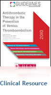 ACCP-endorsed Prevention of Venous Thromboembolism - Antithrombotic Therapy GUIDELINES Pocketcard&trade;