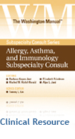 The Washington Manual&reg; Allergy, Asthma, and Immunology Subspecialty Consult