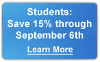 Save 15% through September 6th